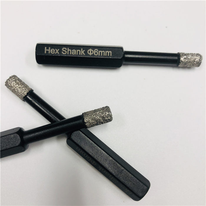 6mm Hex Shank Quick Release Vacuum Brazed Diamond Core Drill Bits Set for Porcelain Tile