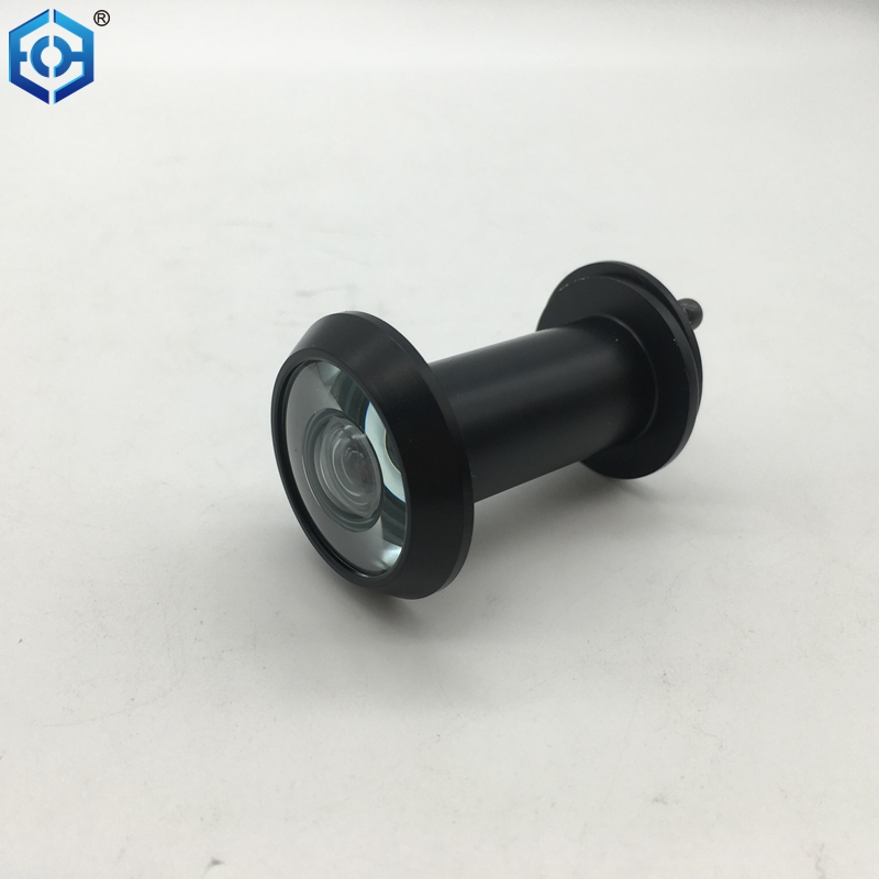 Black Brass Super Wide Angle Door Viewer Peep Hole with Cover