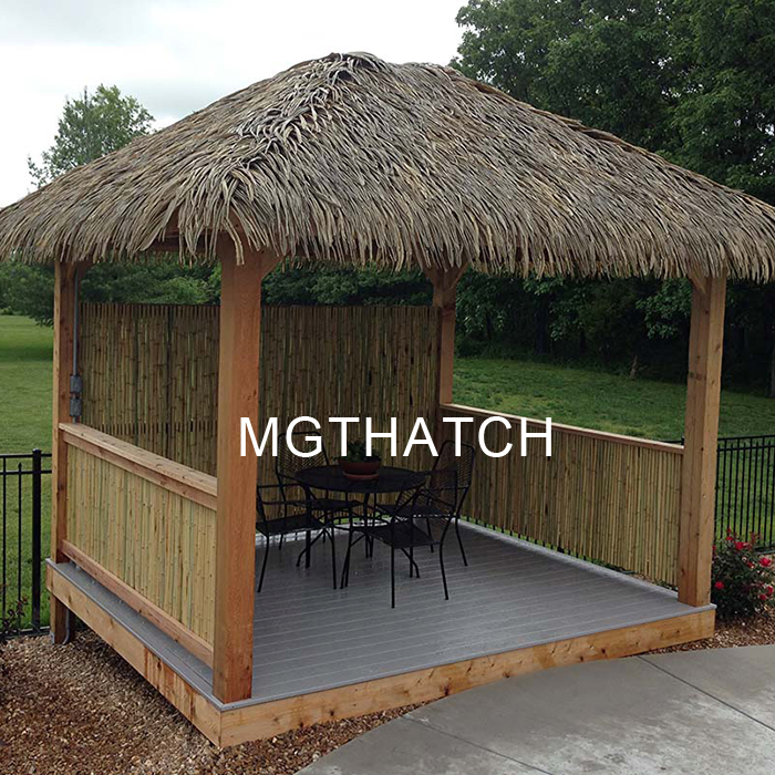 Synthetic Artificial Ridge Palm Thatch Panel