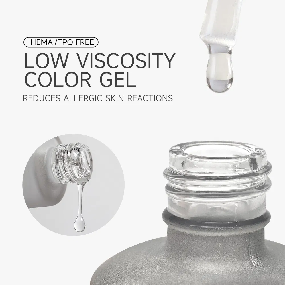 Factory OEM Hema Free EU Version Top Coat Gel Nails Supplies Salon No Wipe Matte Top Coat Gel Custom Logo UV Nail Gel Polish