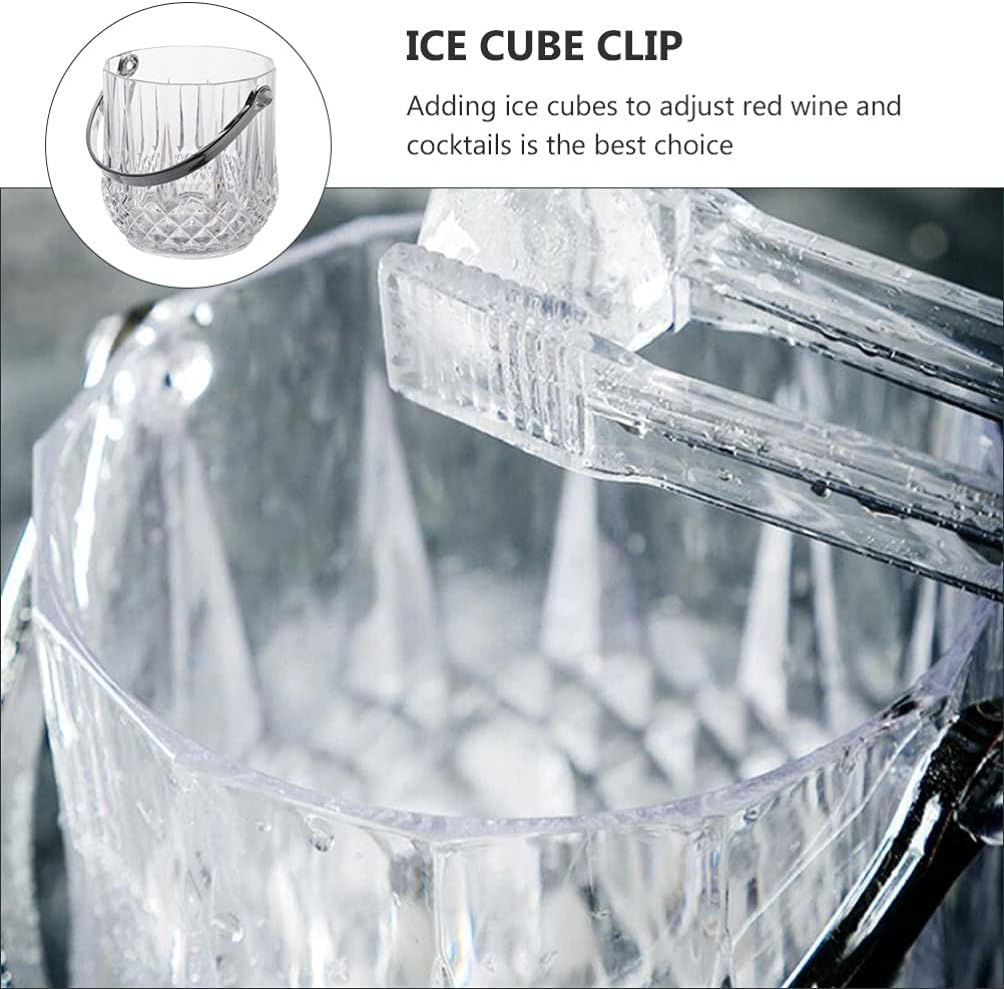 Custom OEM Plastic Crystal Champagne Ice Bucket with Handle