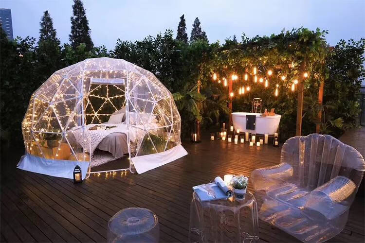 PC Dome House Starry Sky Room for Oversea Sales Transparent Bubble House