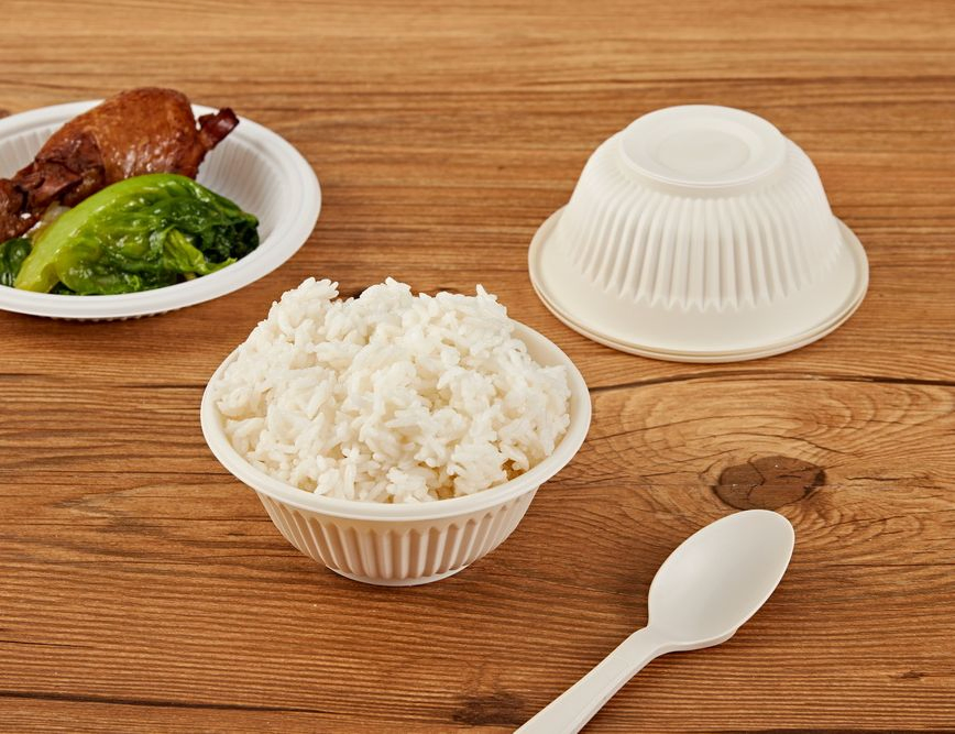 Eco-Friendly Take Away Ramen Salad Fast Food Packaging Biodegradable Bowls Bulk