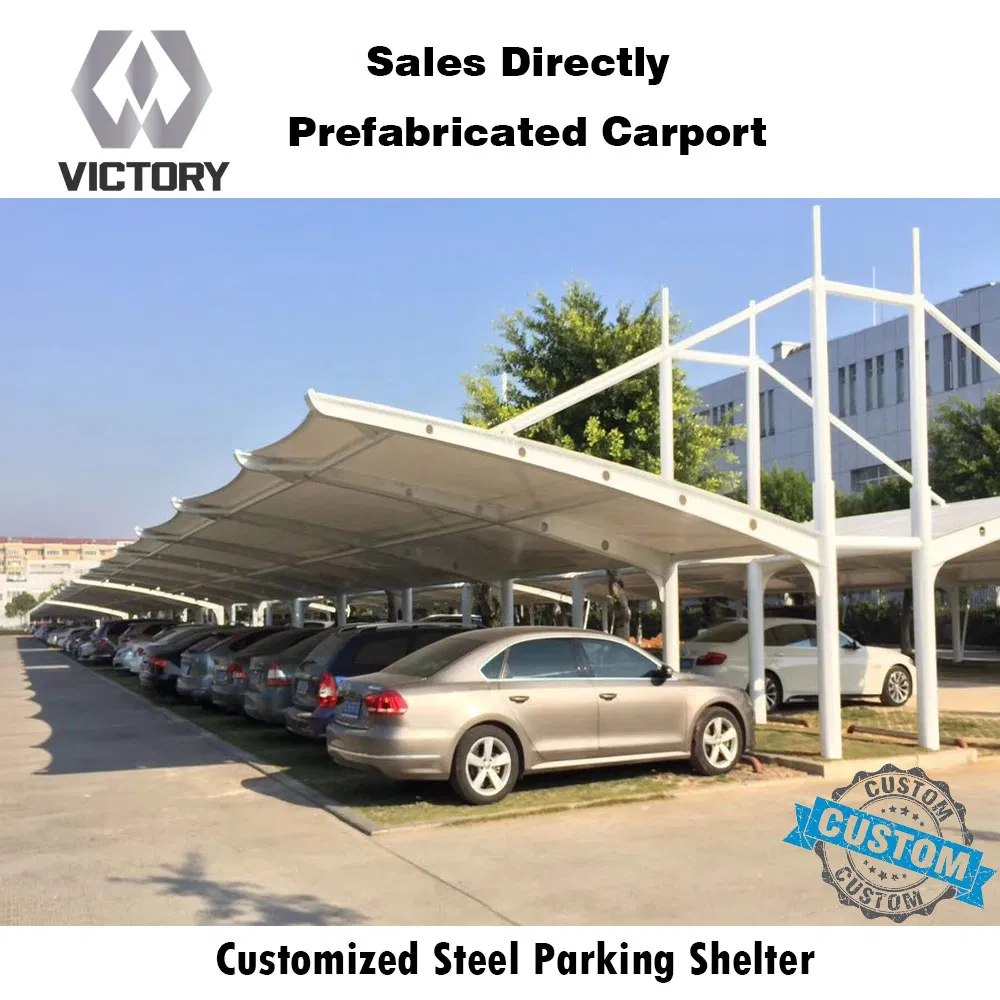 Shopping Mall Scenic Area High Strength Hot DIP Galvanized Steel Q355 Commercial Carport