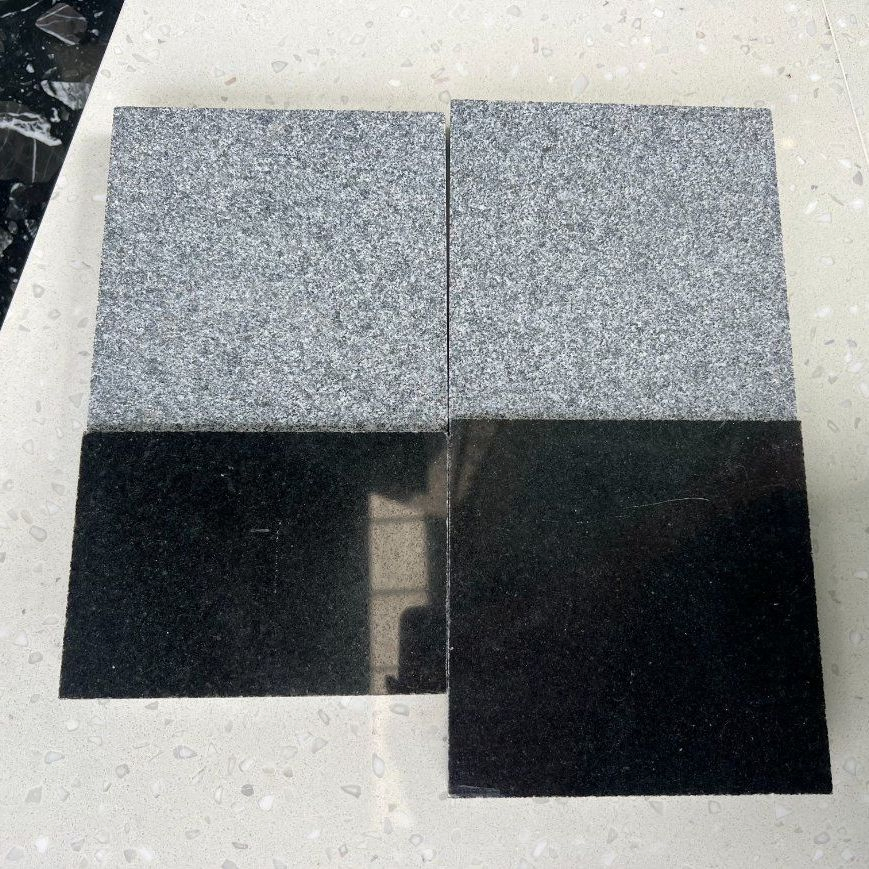 Cambodia Sesame Black Granite Slab/Tiles/Flooring Tile/Treade/Staris /Garden Paving