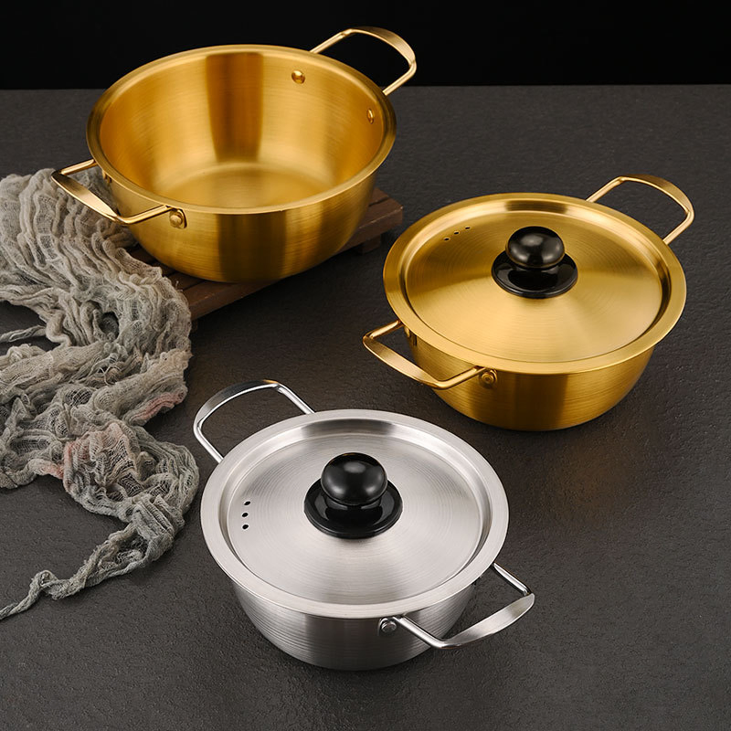 Versatile Korean Seafood Pot - Stainless Steel Noodle and Soup Pan