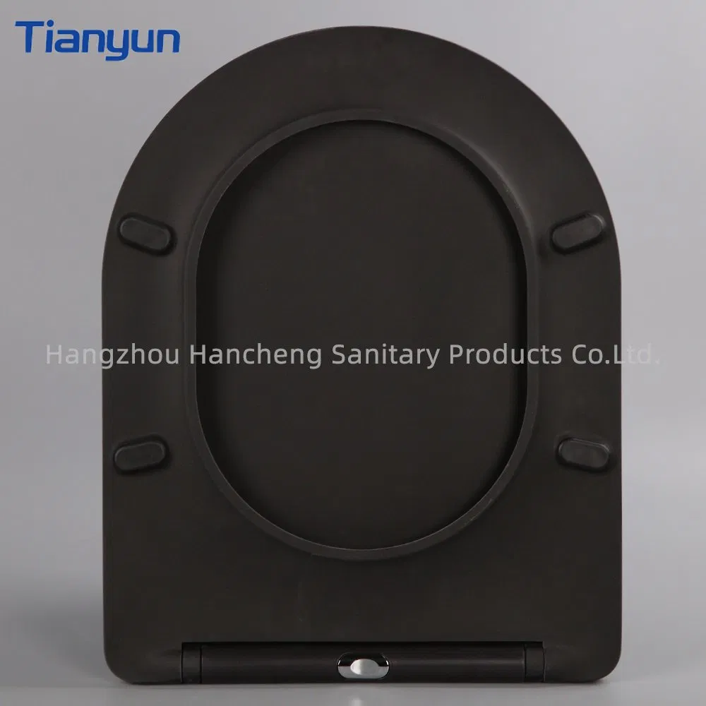 Custom Black Reinforced Sturdy Toilet Seat Cover Easy Cleaning PP/UF U Shape Toilet Seat