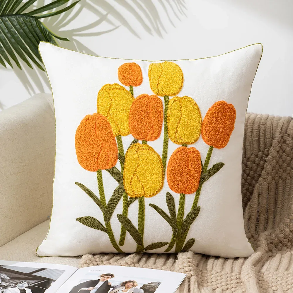 Customizable Linen Cushion Case for Handmade Tufted Pillow Cover