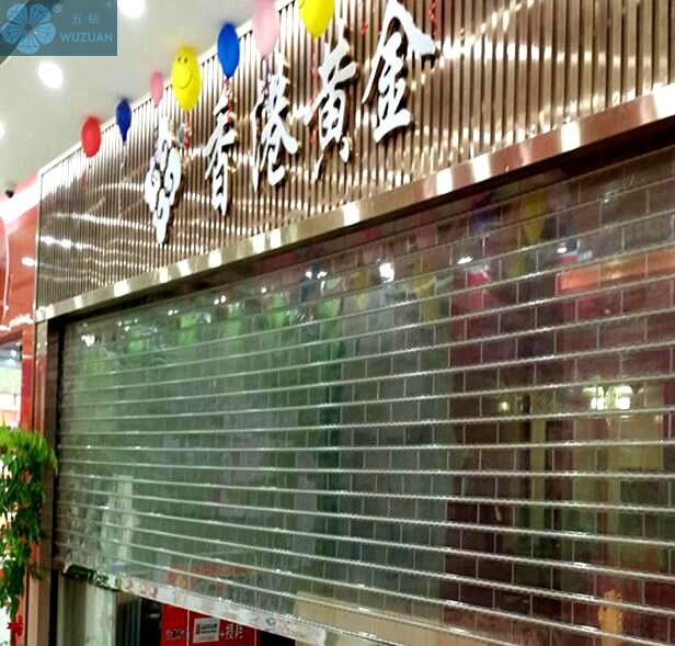 Anti Theft Security Motorized Control Transparent Polycarbonate Slat Roller Shutter Doors
