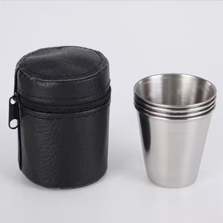 Custom-Made Stainless Steel Pint Cup 20ml Stainless Steel Shot Wine Glass Metal Shot Glasses