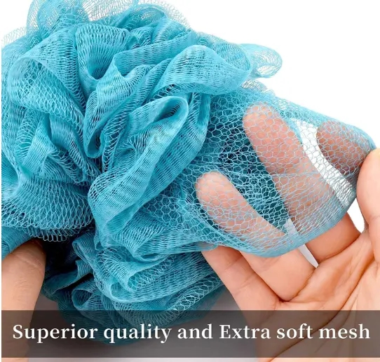 Bath Shower Loofah Sponge 60g 70g 80g Bath Mesh Pouf Shower Ball Body Scrubber Exfoliating Bath Sponge