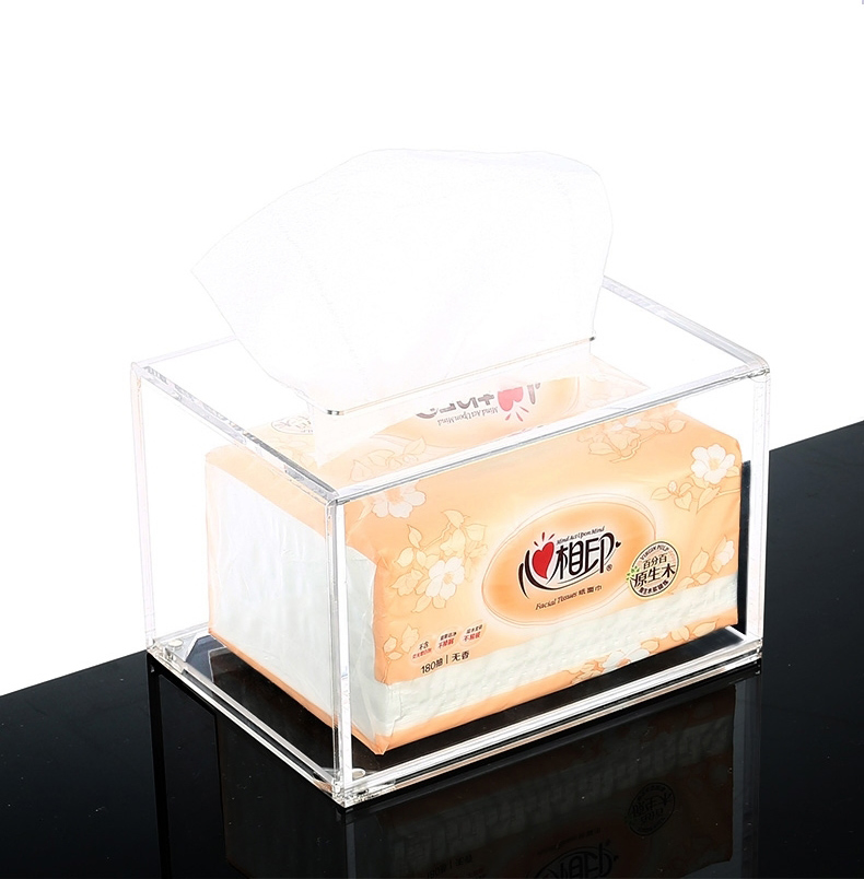 Restaurant Clear Acrylic Tissue Box Plastic Paper Towel Holder