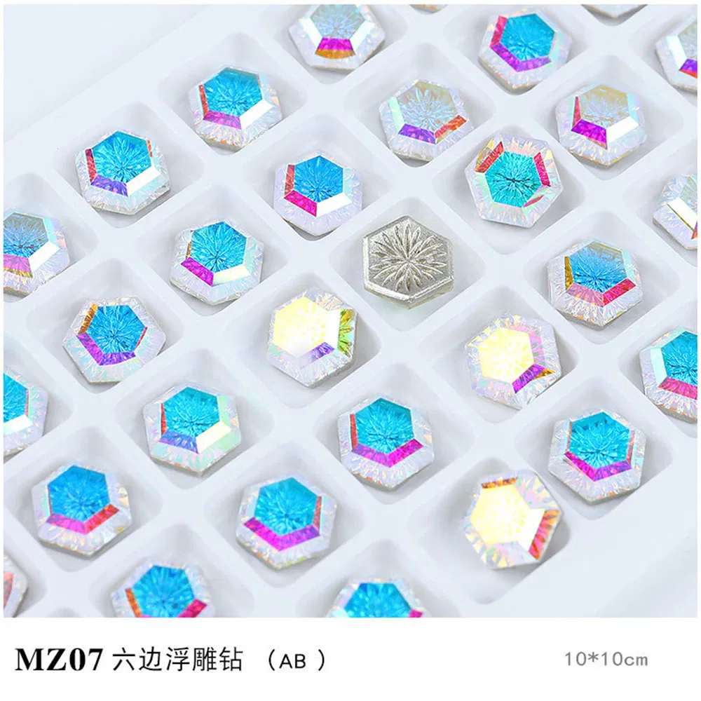 Wholosale 10 Styles Colorful Nail Art Crystal Stone Decoration/Accessory for Nail Beuty Designer