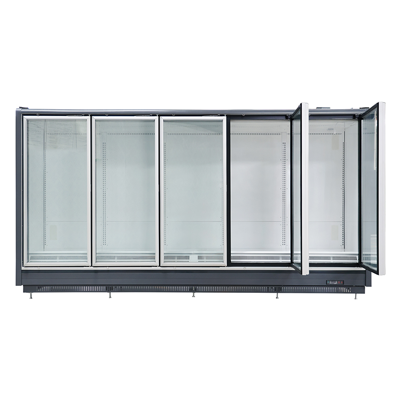 Commercial Upright Double Glass Doors Remote Cold Coke Display Freezer Fridge