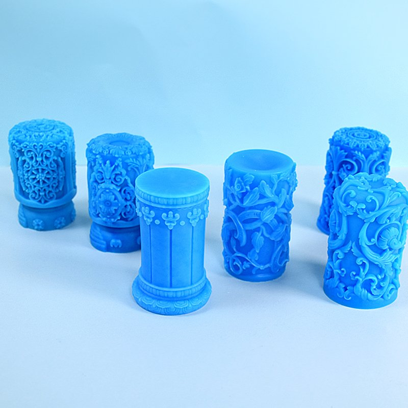 Chinese Supplier High Quality Pillar Mold Striped Column Cylindrical Geometric Candle Silicone