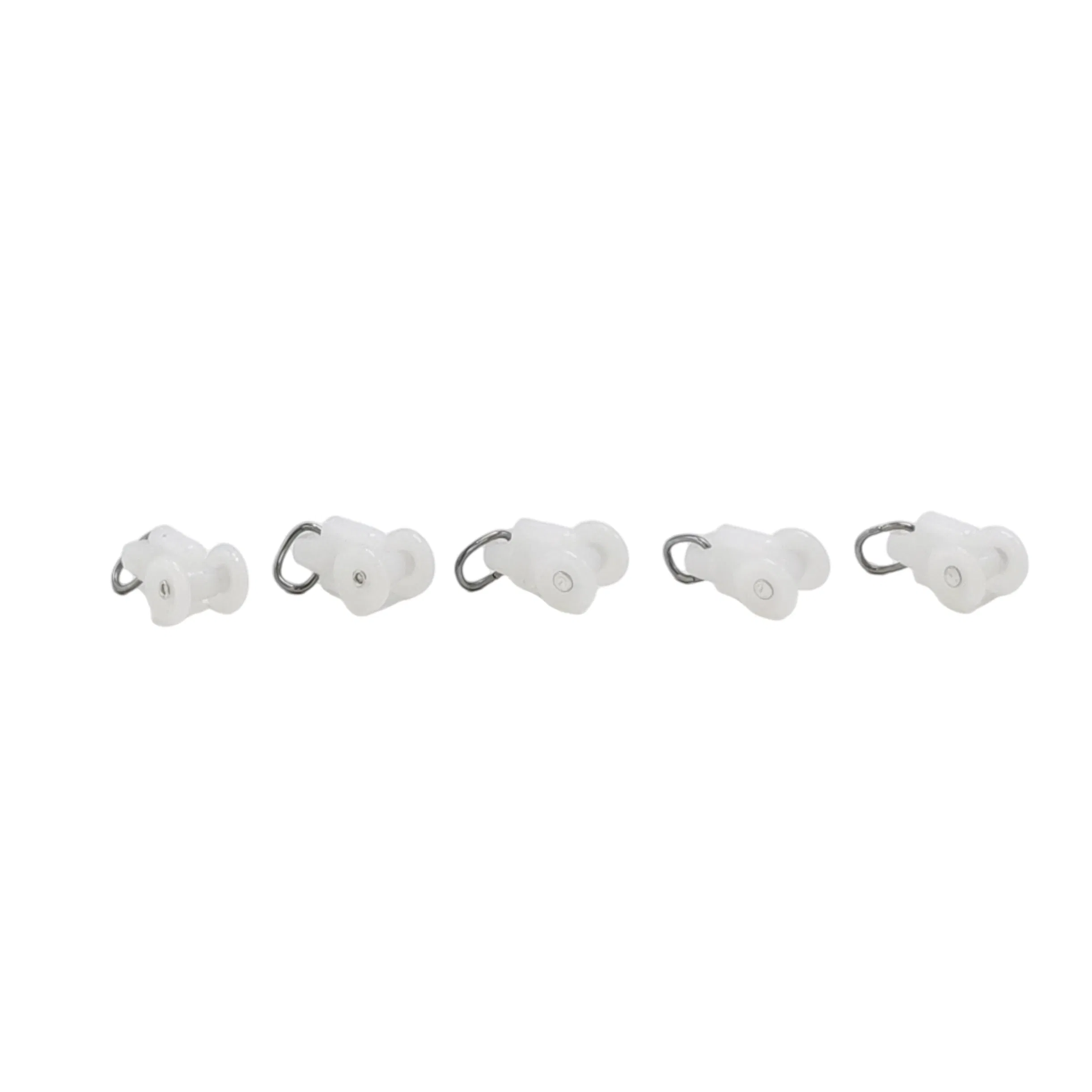 Silent Pulley Curtain Hooks White Metal Track Accessories