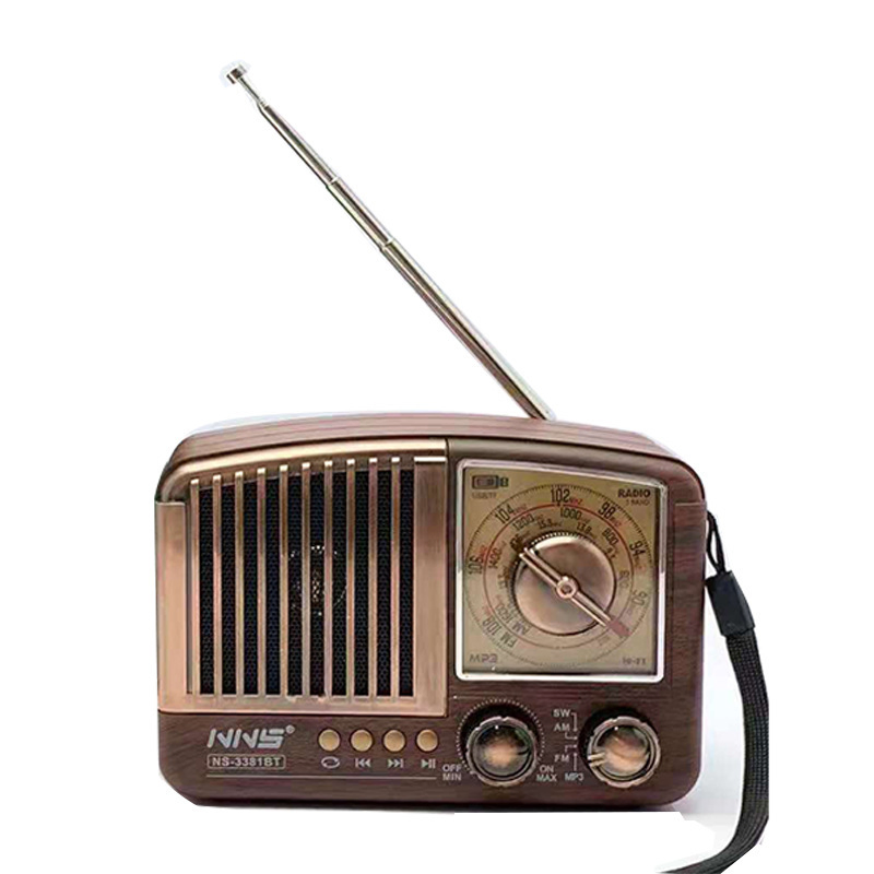 Ретро радио NS-3381BT с Bluetooth, деревянный корпус