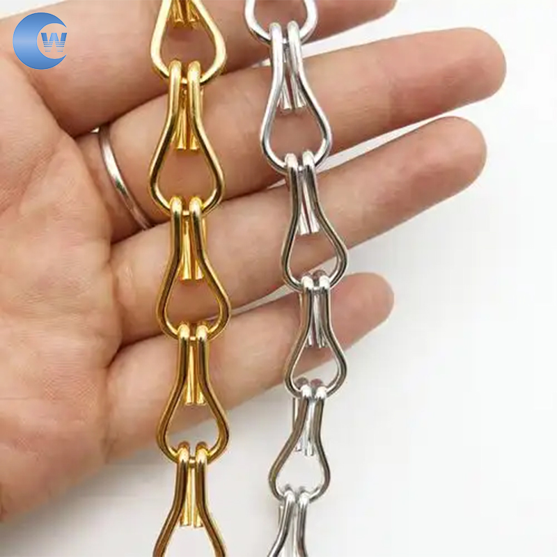 Chinese Suppliers Aluminum Decorative Double Hook Chain Curtain Metal Fabrics