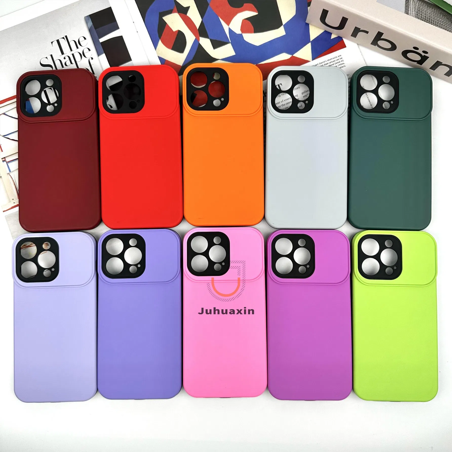 Чехол для iPhone 16 PRO Max с защитой камеры, кожаный