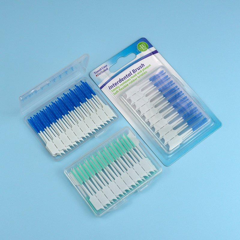 Soft Silicone Bristles Interdental Brush with Travel Case for Orthodontic Use Dental Picks