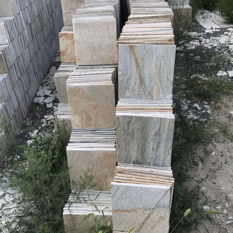 Natural Rusty Irregular Paving Flagstone Cultural Stone Veneer Slate Stone