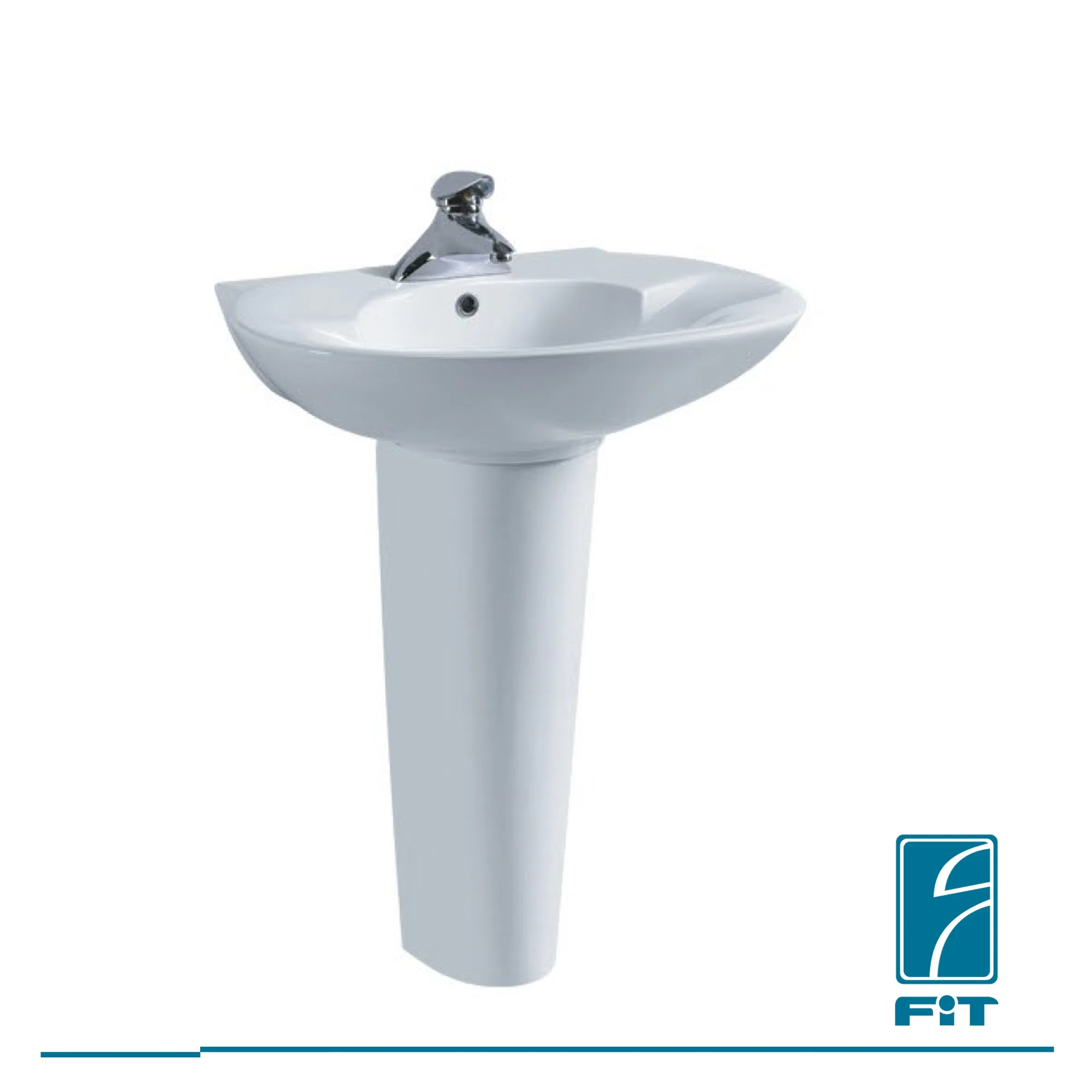 Single Floor Standing Wash Basin Solid Surface Basin Pedestal Sink Bathroom