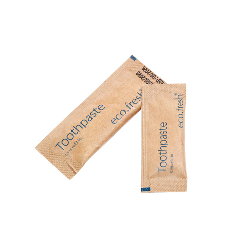 Custom Logo 3G / 5g / 10g Airline Hotel Travel Size Disposable Mini Eco Friendly Toothpaste in Paper Bag