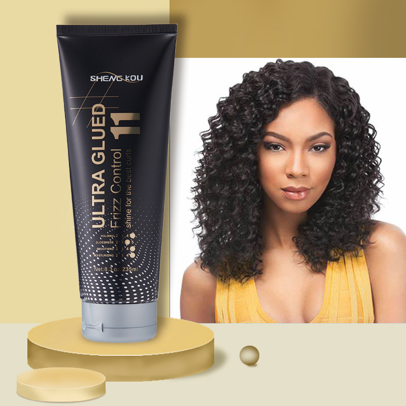Professional Custom Leave-on Organic 24 Hours Moisture Private Label Ultra Glued Hair Gel for Curly Hair