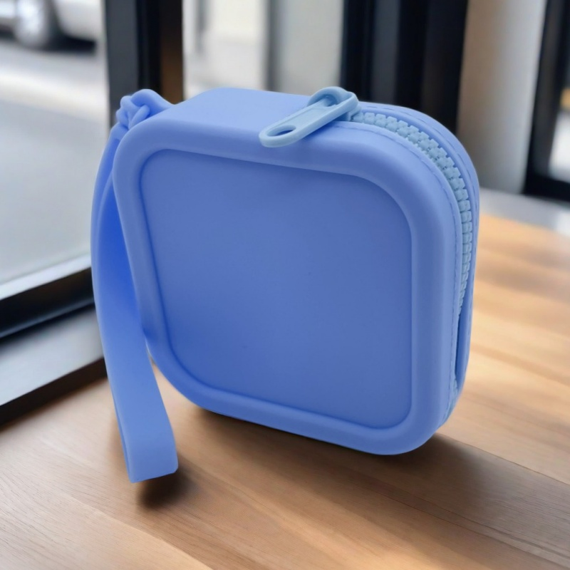 Mini Silicone Makeup Bag Pouch with Dustproof Cover Small Coin Bag Cosmetic Travel Organizer for Purse Toiletries
