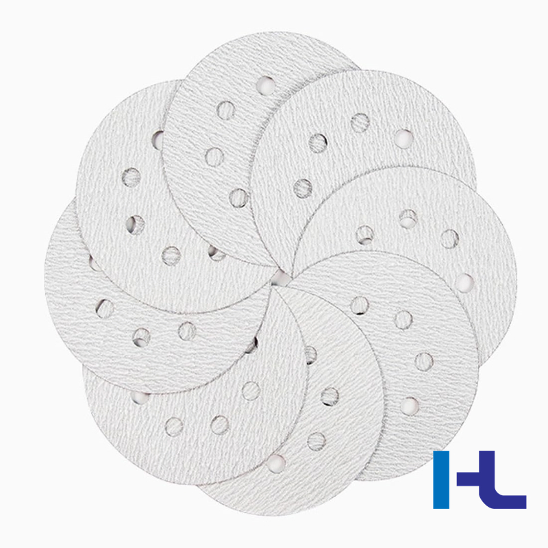 2", 3", 4", 4.5", 5", 6", 7", 8" Inch White Coated Ceramic Aluminum Oxide Hook and Loop Sanding Sand Abrasive Disc for Polishing Car