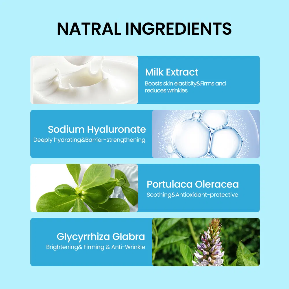 Deep Moisturizing Improve Skin Elasticity Milk Mask Face Whitening Sheet Mask