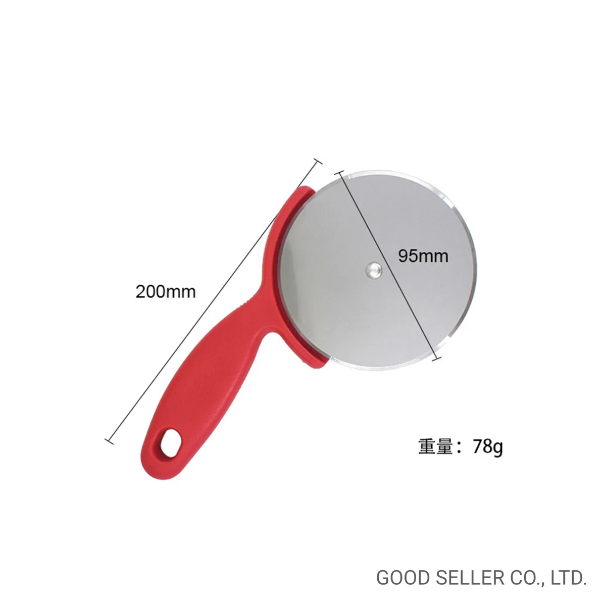 Нож для пиццы из нержавеющей стали, 4 дюйма