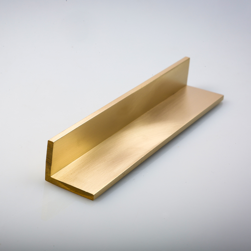 Copper Profile Extrusion Processing Manufacturer Customized Home Decoration L-Shaped Brass Material