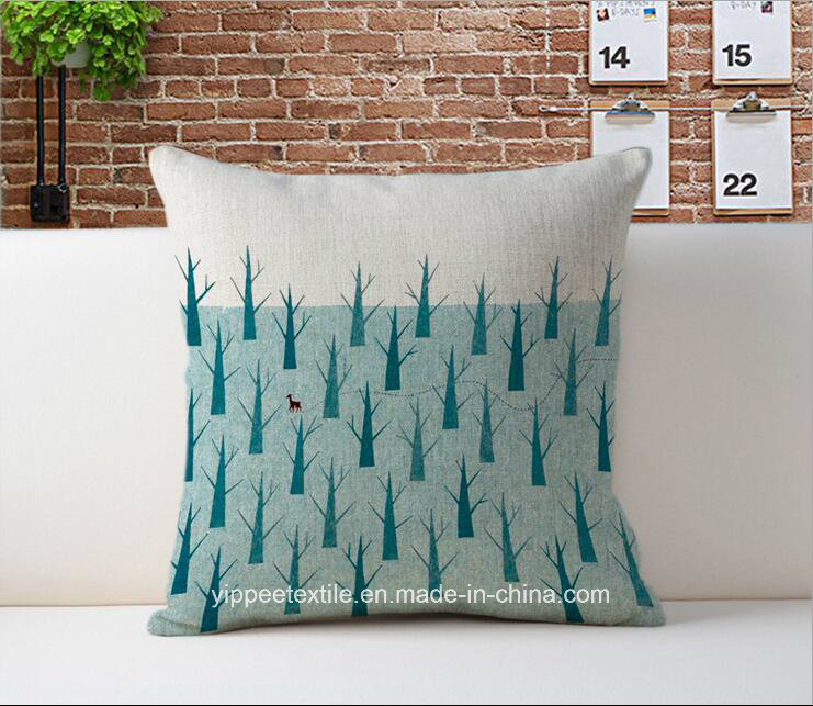 MOQ: 10pieces, Custom Printed Linen Cotton Cushion Cover, Cushion, Back Pillow