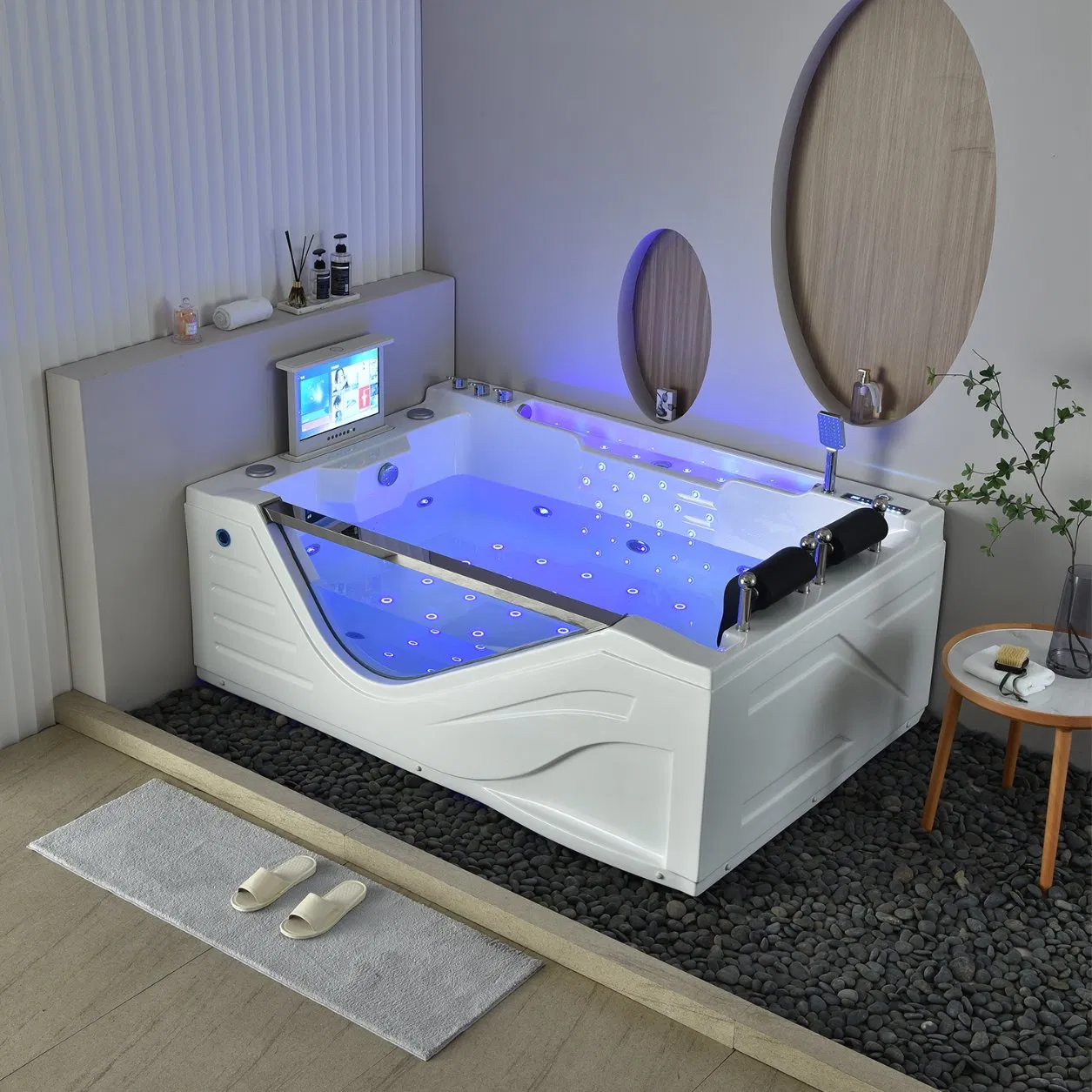 Массажная ванна с гидромассажем и водопадом