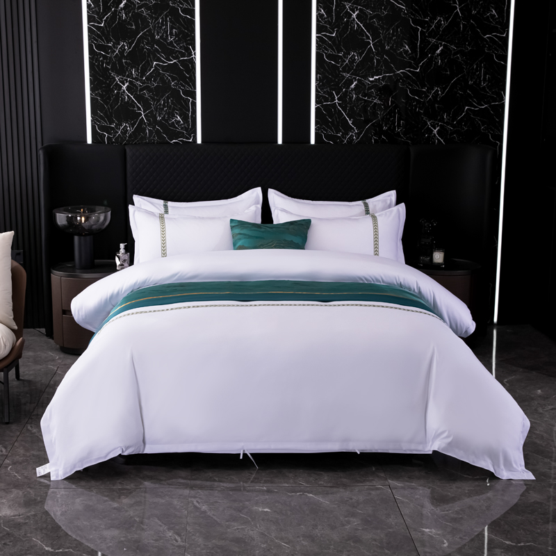Textiles Parure De Lit 4 Pieces 3D Cotton Wool Hotel Bedding Set