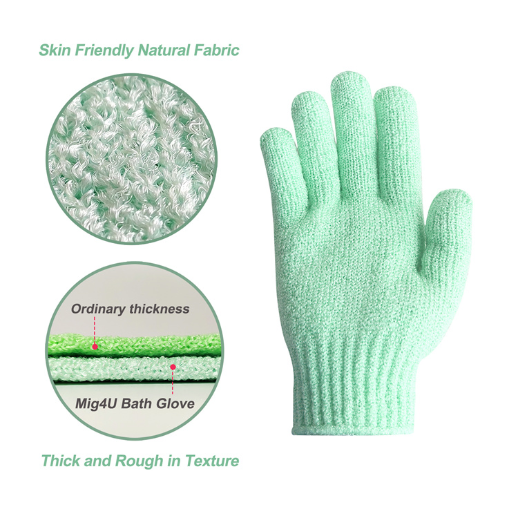 Wholesale Nylon Knitted Body Shower Scrub Custom Bath Exfoliating Gloves