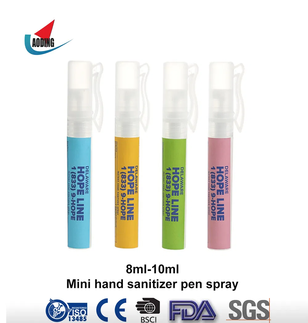 Pocket Portable Antiseptic Mini 8ml 10ml Hand Sanitizer Pen Spray