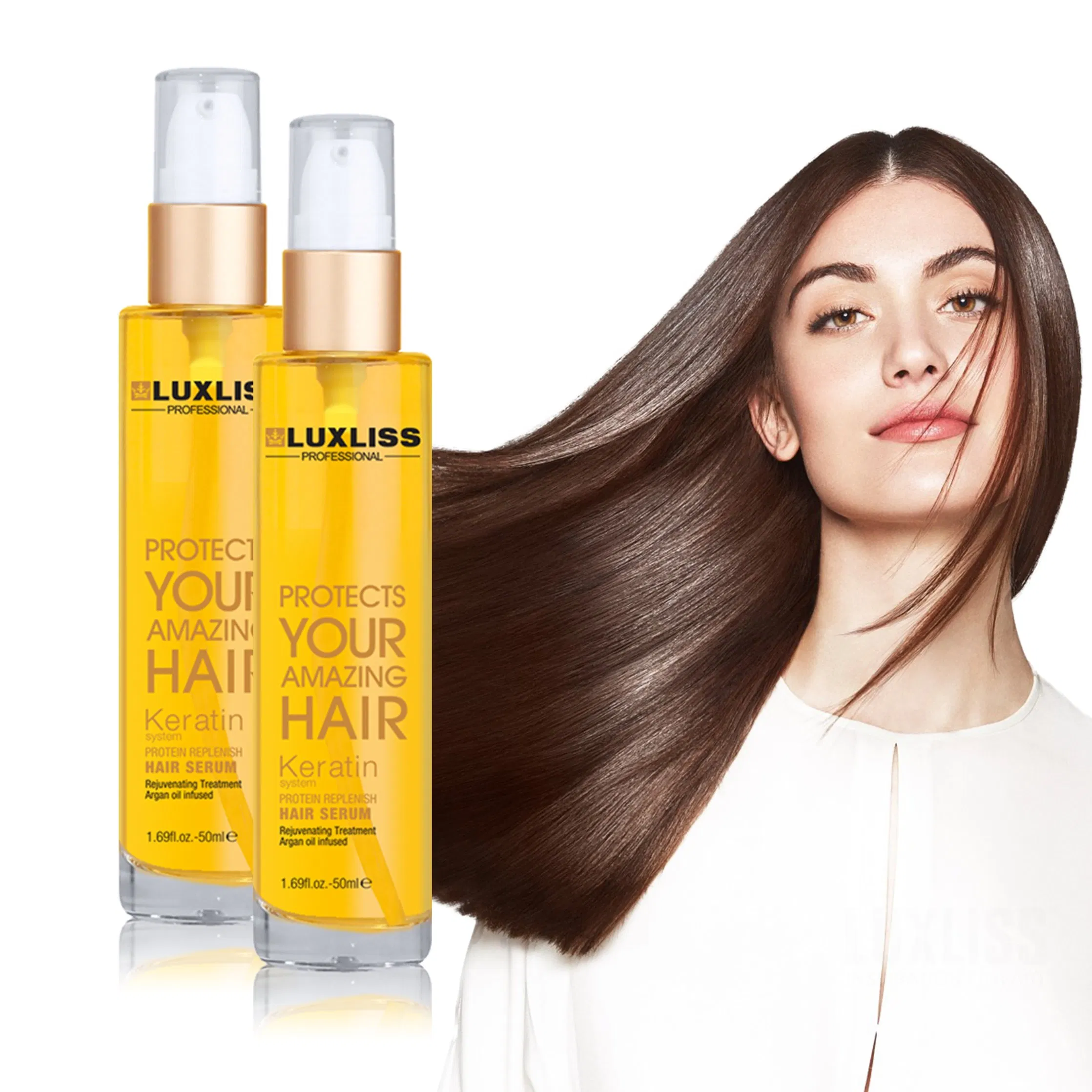 Luxliss Private Label Custom Herbal Argan Oil Hair Serum Keratin Hair Oil