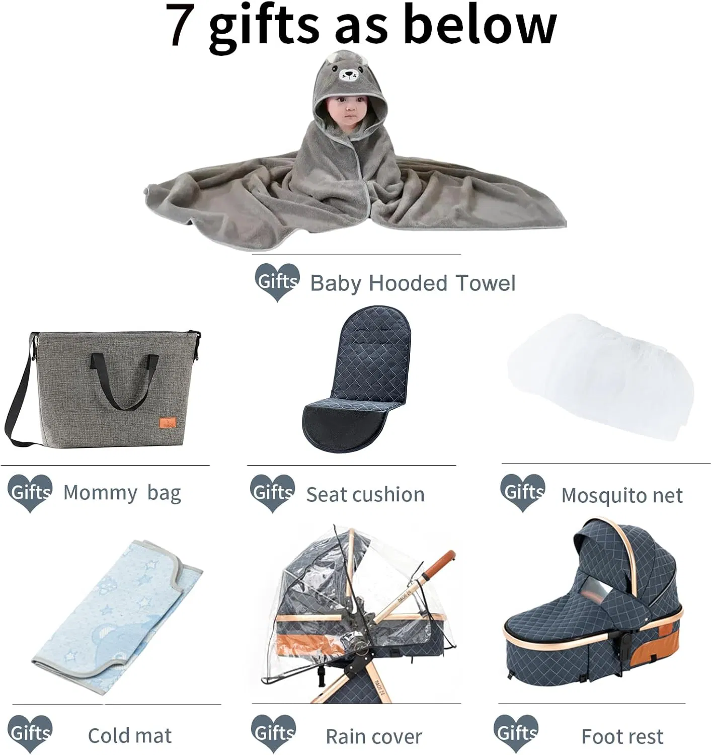 Wholesale Luxury 3-in-1 Multifunction Baby Pram Removable Carry Cot Wholesale Baby Stroller