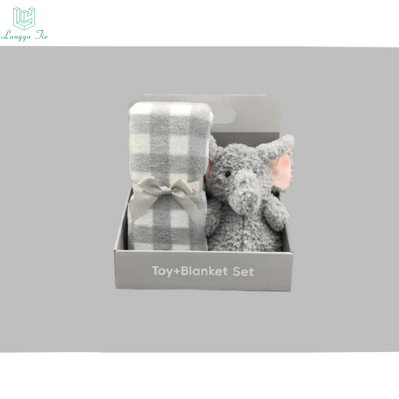 Wholesale Langyu Stuffed Animal Toys with Blanket Plush Dolls Kids Sleeping Blanket Cute Animal Doll Blanket Rabbit Blanket