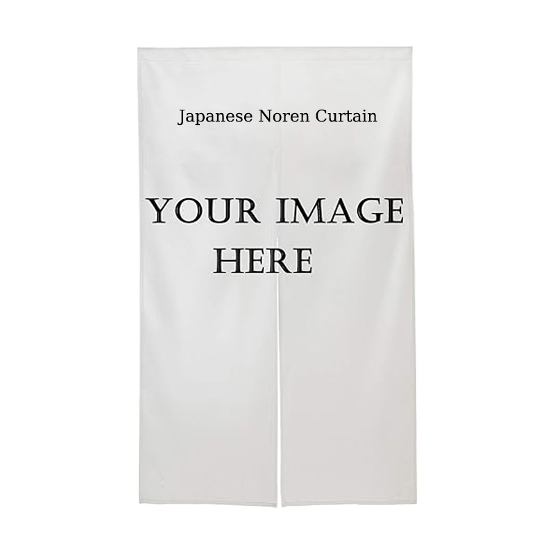 Promotion Custom Full Color Kitchen Cotton Linen Sublimation Japanese Door Curtain