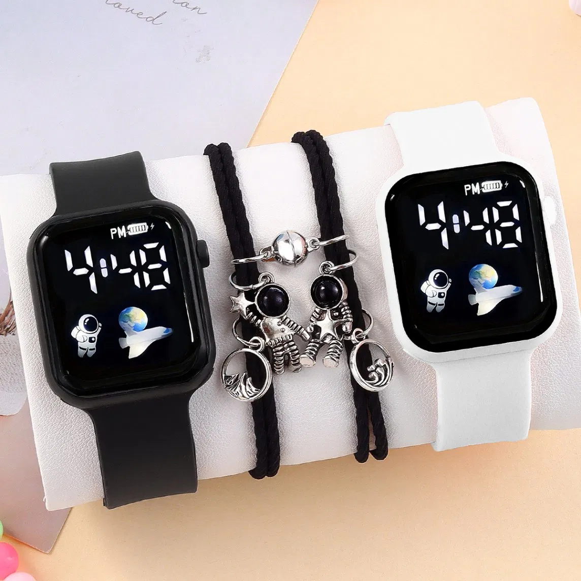 Watch Set Gift Couple Bracelet Silicone Watch