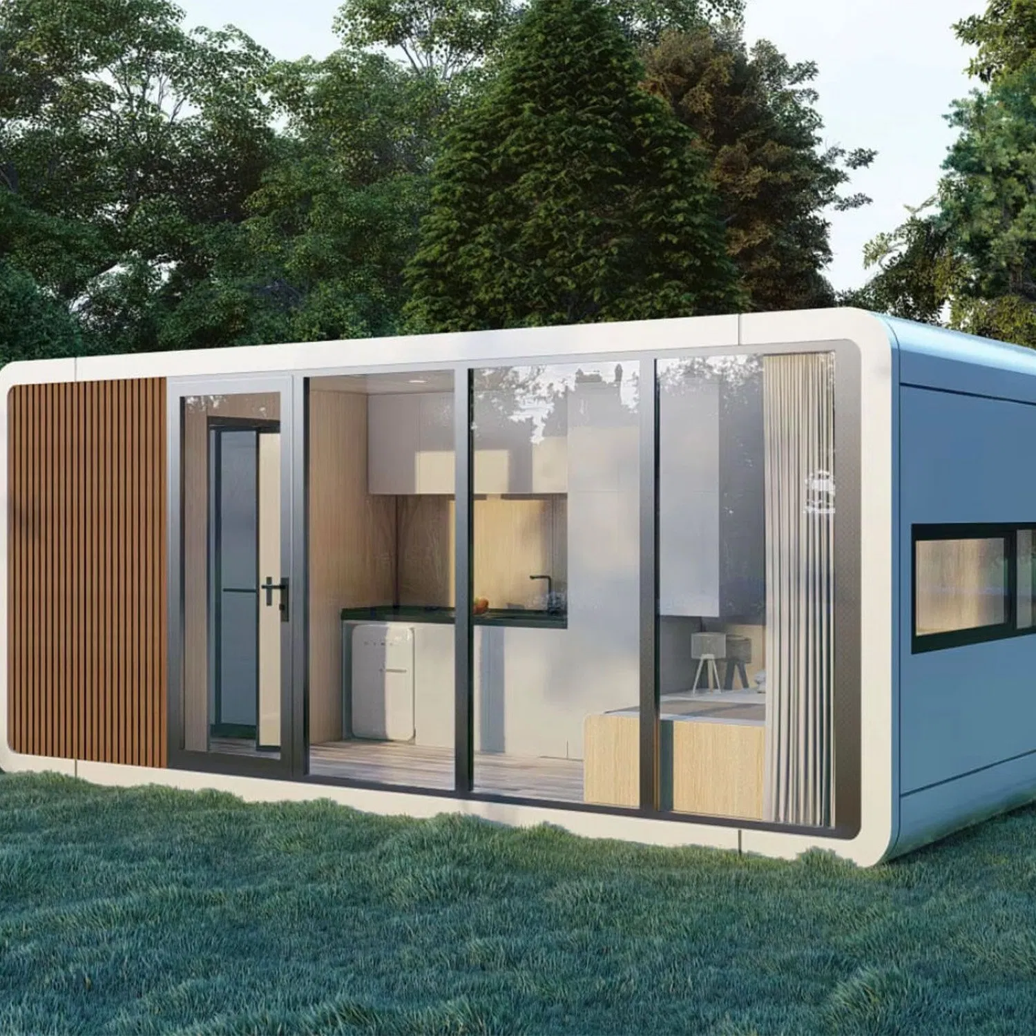 20/40FT Prefab Cabin Houses Garden Living Container Homes Apple Cabin