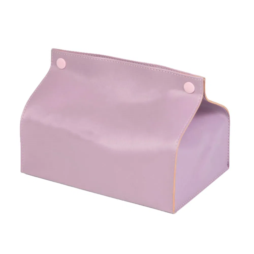 House Decorative PU Leather Tissue Box Holder, Rectangular Tissue Facial Paper Cover Case