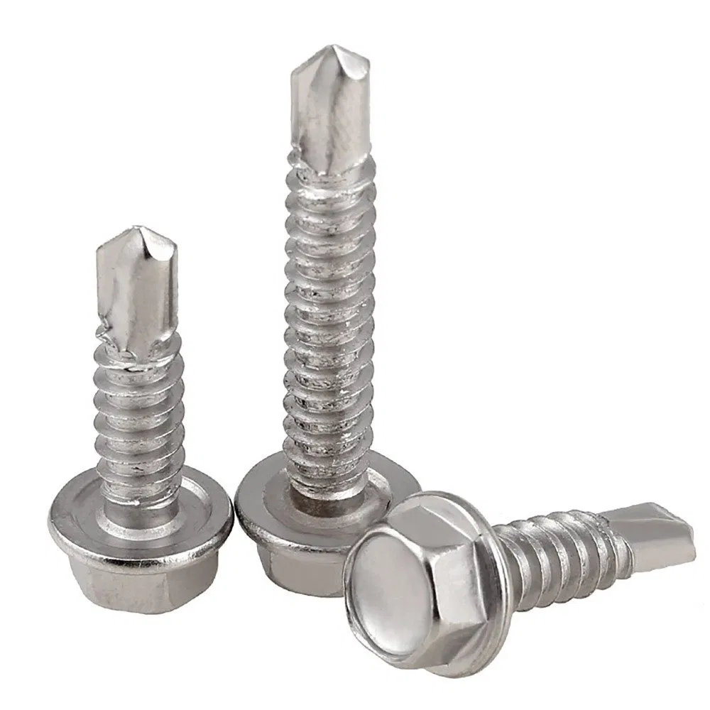 China Manufacturers Stainless Steel Hexagon Head Screw Metal Wood Hex Self Drilling Roofing Screw