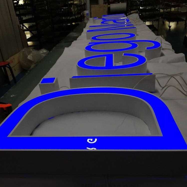 Customized LED Face Lit Channel Letter with Trim for Industrial & Manufacturing Facilities