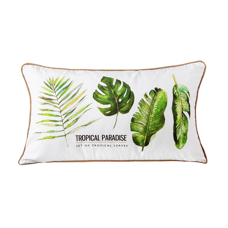 Leaves Printing Cushion Cover with Digital Print