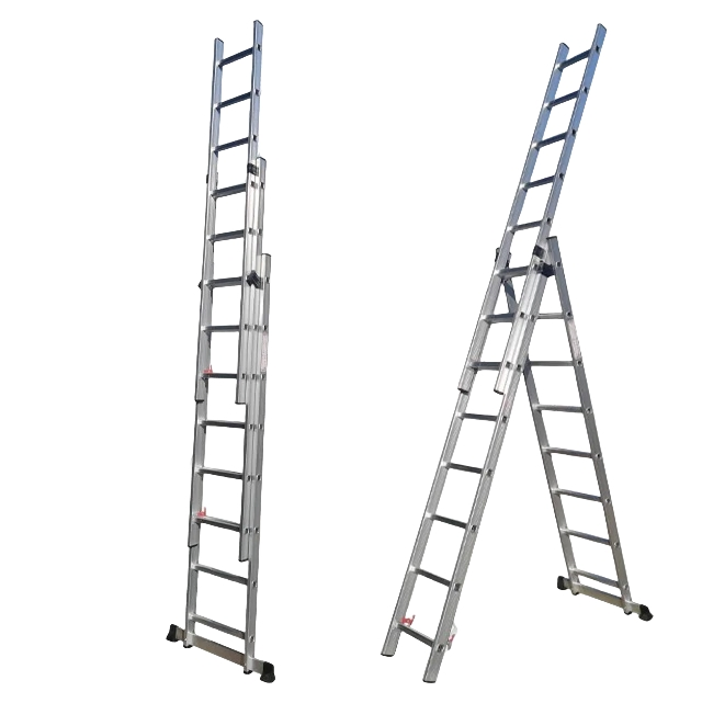 3-Section Aluminum Telescopic Straight Ladder