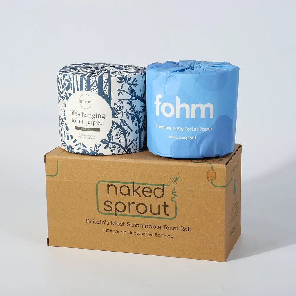 Quality Supplier OEM Various Fashionable Packaging Bamboo Pulp Toilet Tissue Paper Roll